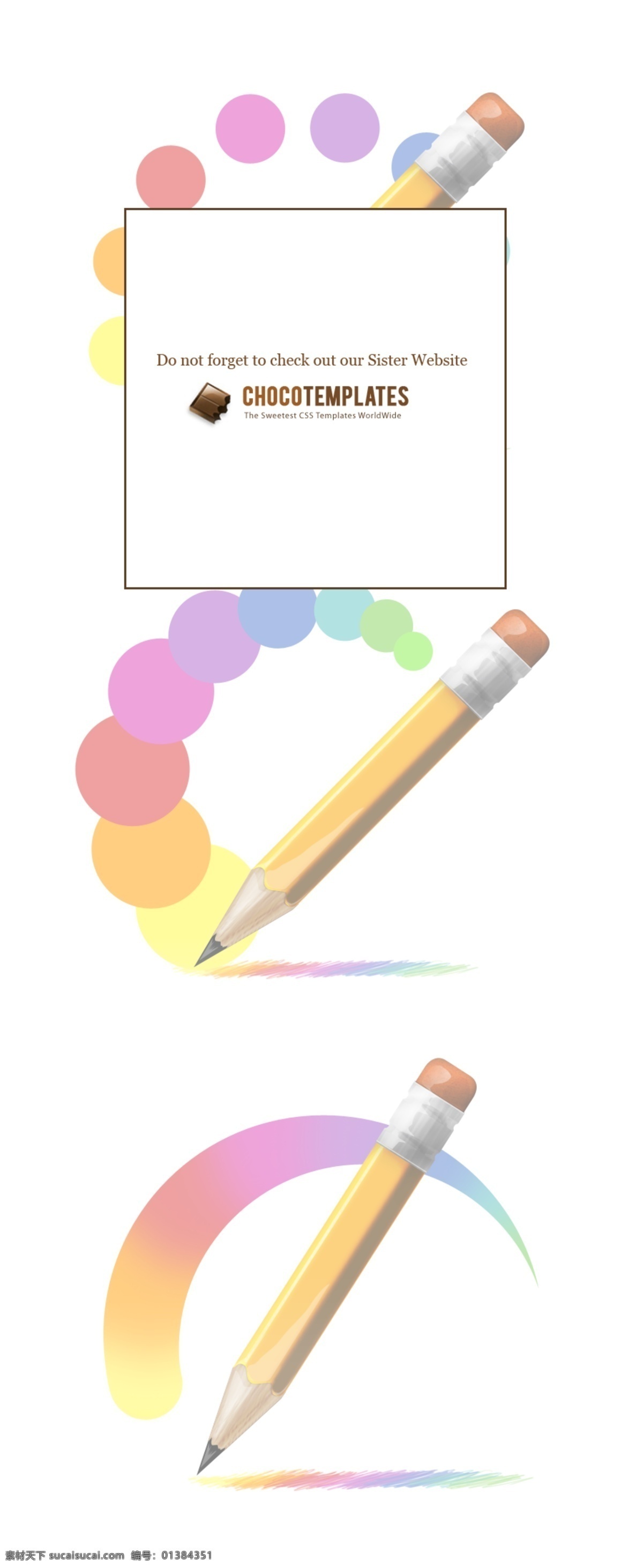 精美 画笔 分层 多彩 铅笔 色环 关键字 色点 psd源文件