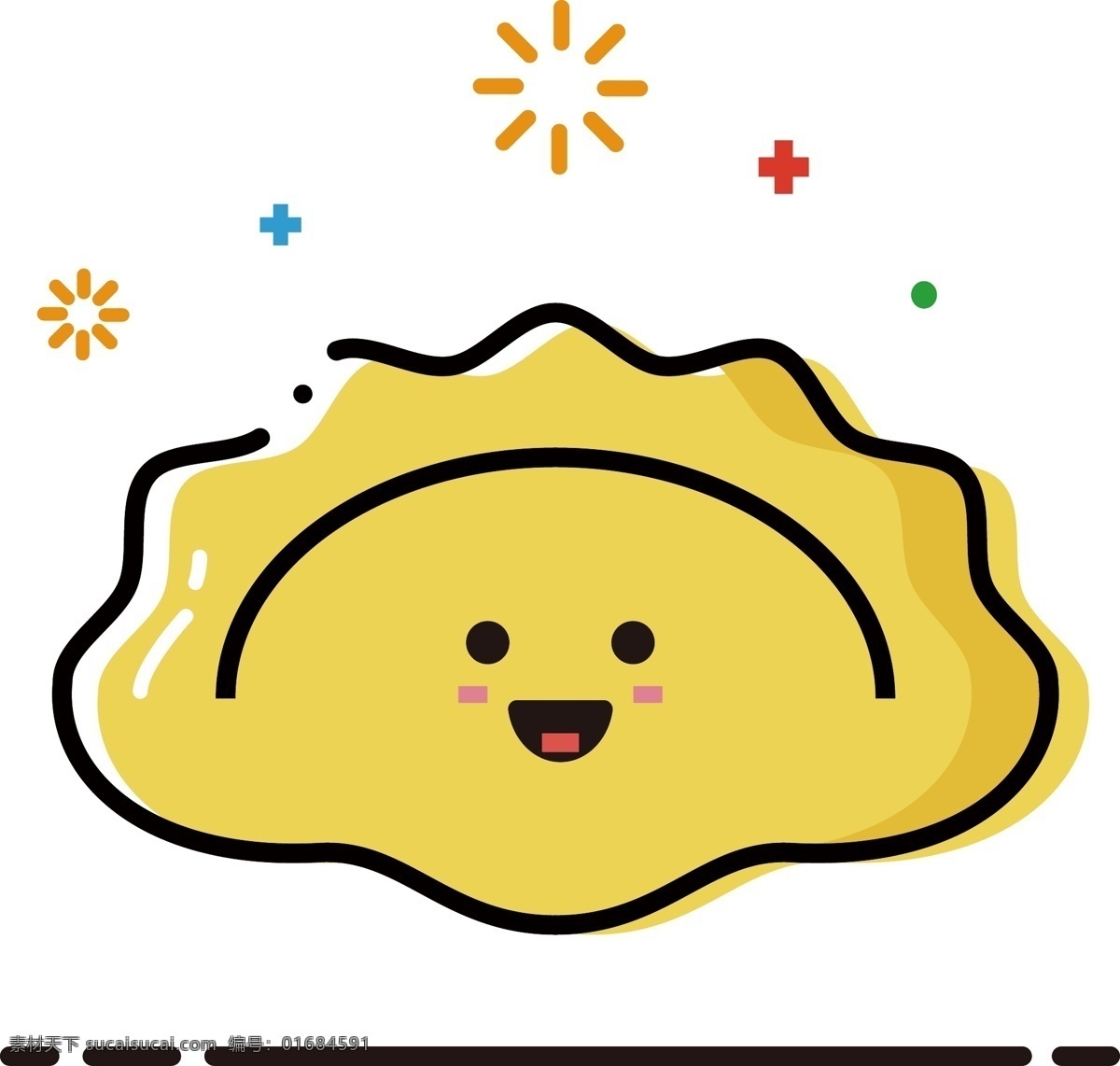 水饺 mbe 卡通 可爱 矢量 食物 元素