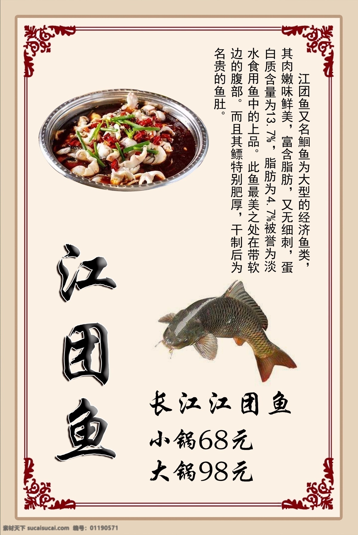 江团鱼锅 江团鱼 鱼锅 营养价值 中国风 淡黄色 分层