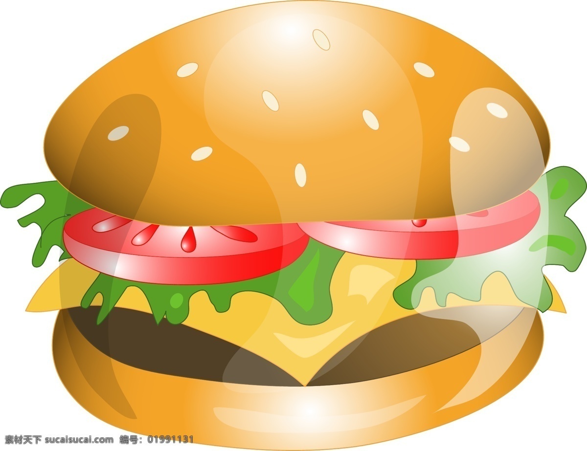 美味 汉堡 矢量 元素 卡通 矢量元素 透明元素 快餐 免抠元素