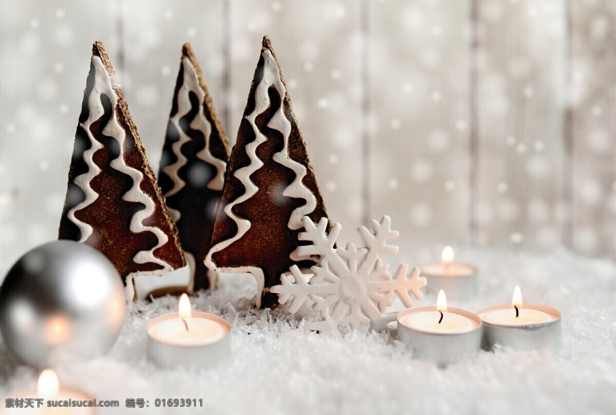 圣诞节 氛围 礼物 蜡烛 下雪 烛光 巧克力 蛋糕 礼品 装饰 心意 奶油 诗意 浪漫 生物世界 家禽家畜