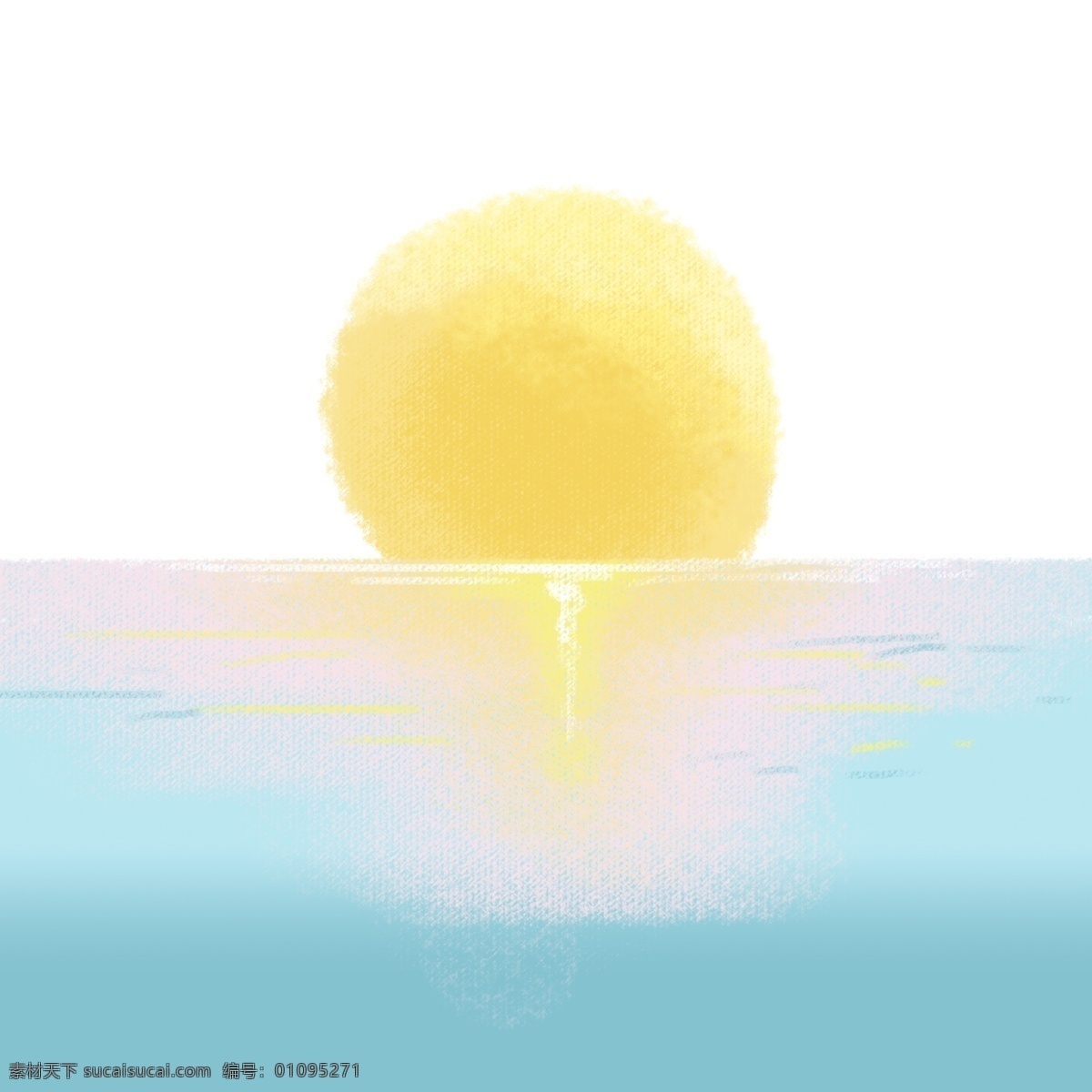 一个 海边 升起 太阳 免 抠 图 免抠图 背景 蓝色背景 蓝色
