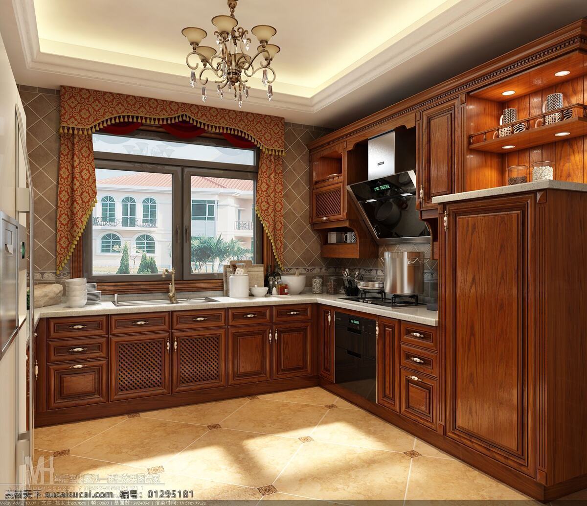 橱柜效果图 厨房效果图 橱柜设计 厨房设计 效果图 环境设计 室内设计