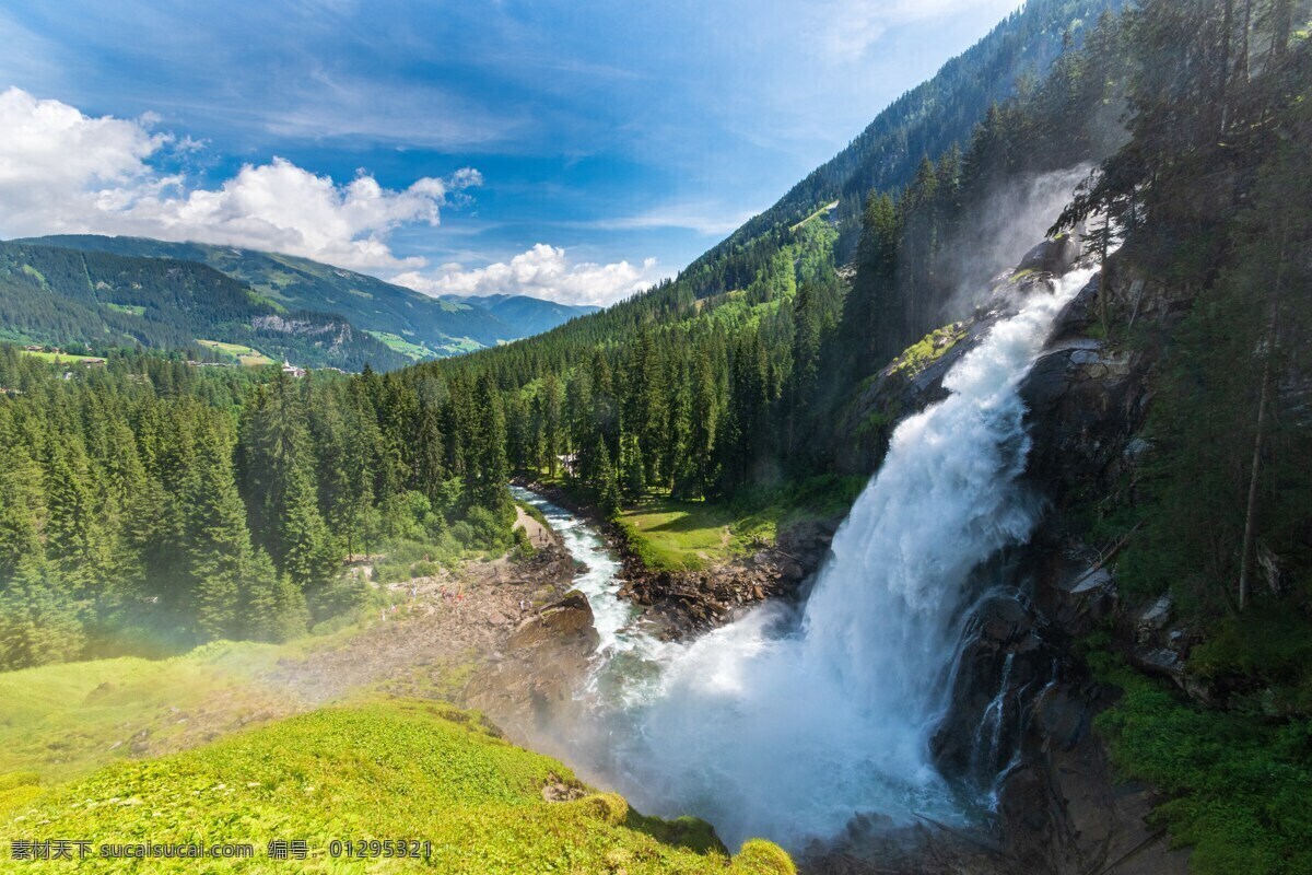 瀑布素材 瀑布照片 瀑布相片 瀑布图片 自然景观 山水风景