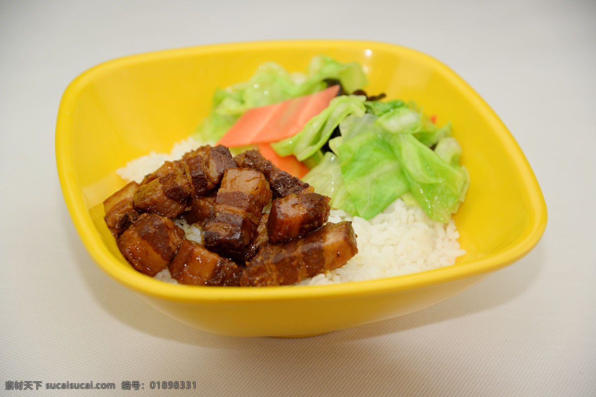 东坡肉饭 东坡肉 米饭 盖浇饭 大米饭 菜单 快餐 中式快餐 灯箱片 餐饮美食 传统美食