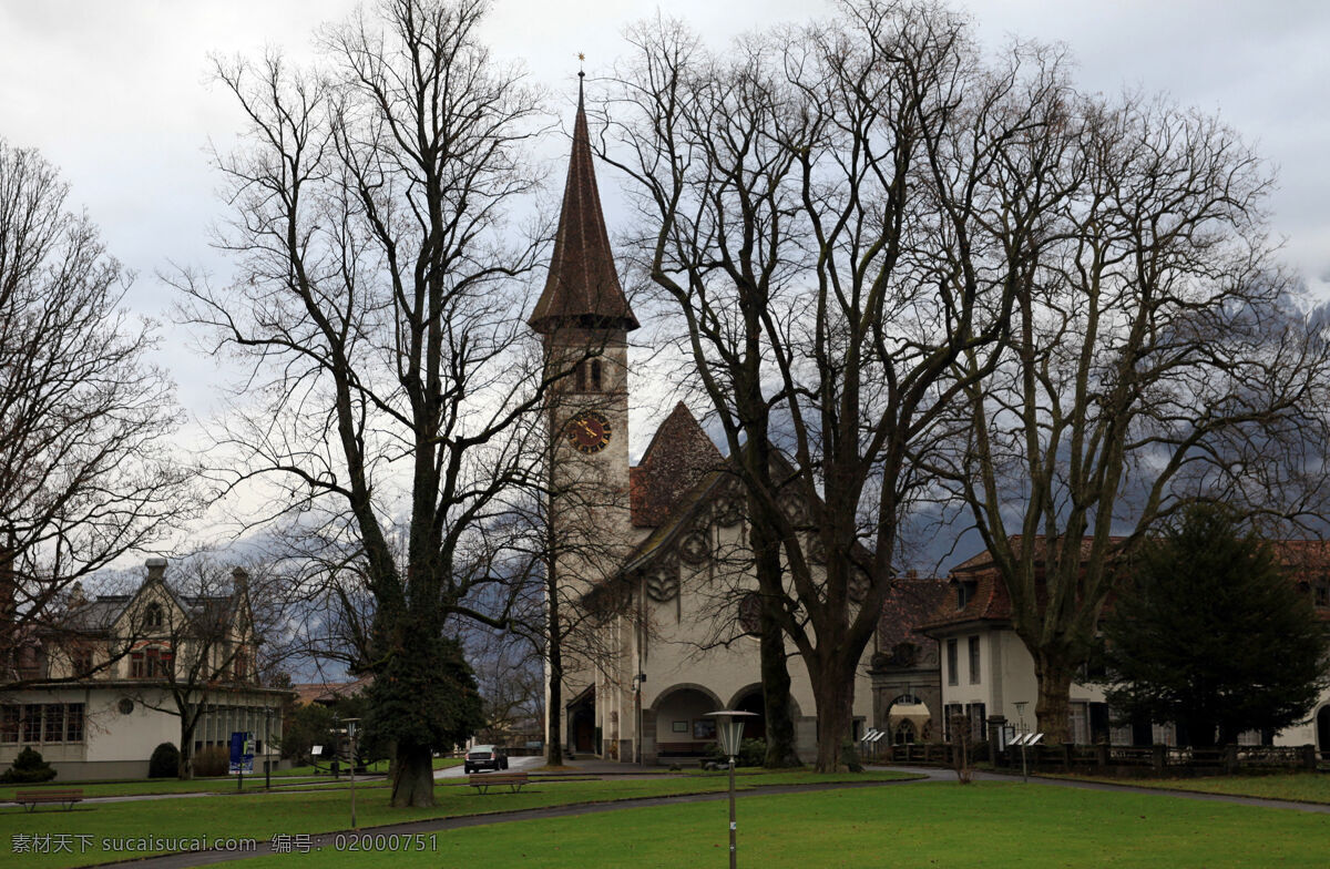 瑞士 小镇 因特 拉 肯 风景