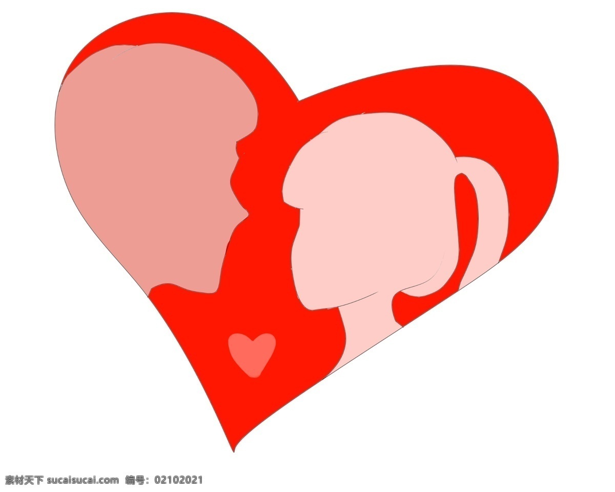 头饰 红色 心形 插图 卡通人物 情人节图案 红色心形 有爱的心形 甜蜜的心形 心形对话框 立体对话框