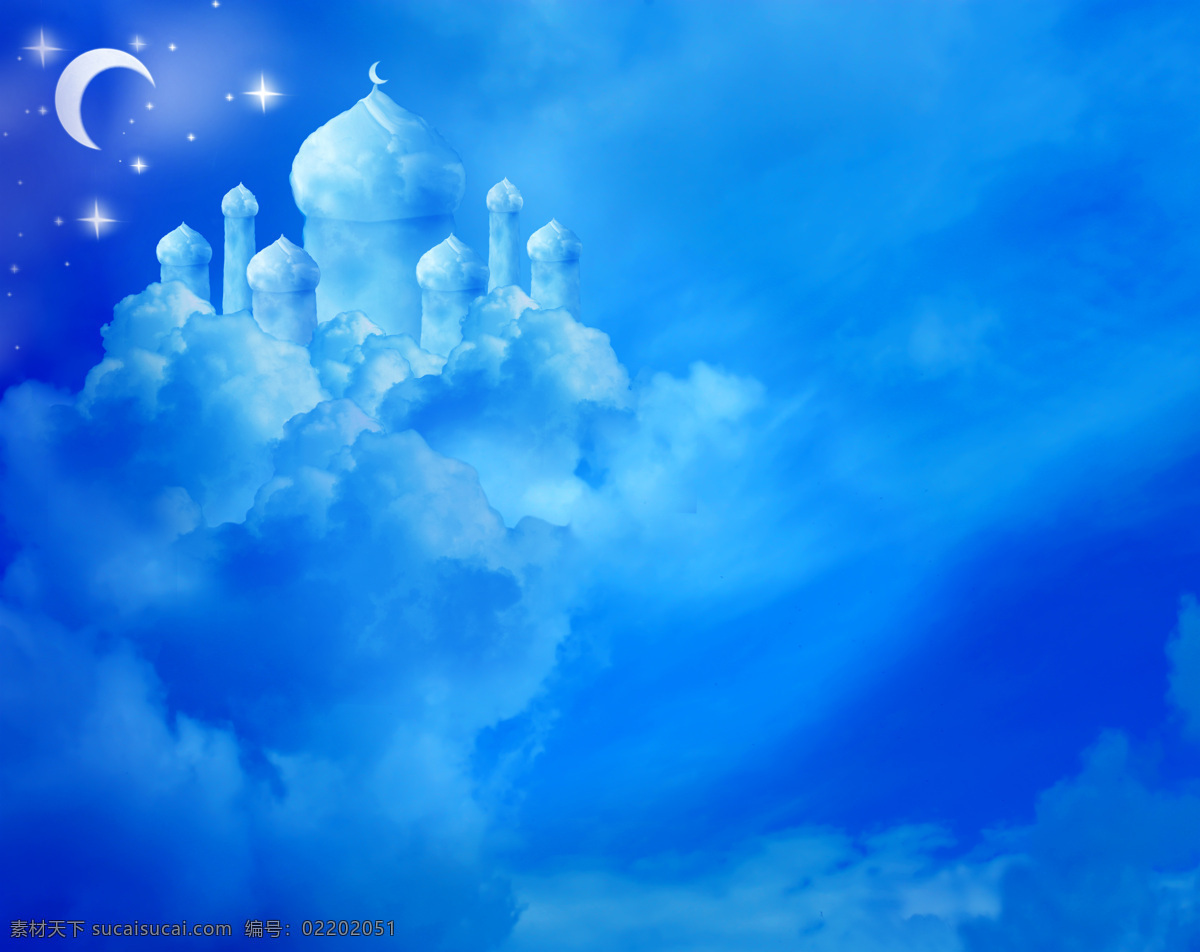 梦幻 城堡 云层