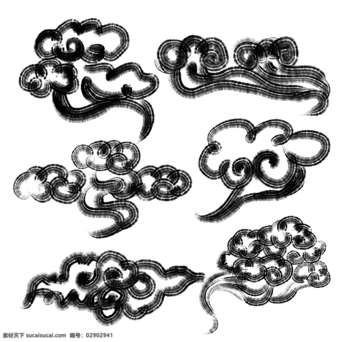 水墨 云 商用 云朵 祥云 中国风 云纹 水墨云 古风