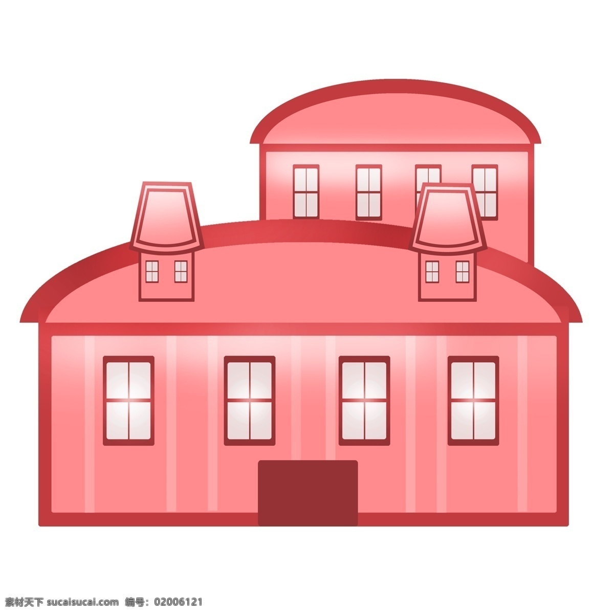 漂亮 红色 房子 插画 红色房子 建筑物 红色建筑物 现代建筑 居民房子 漂亮的房子 红色房子插画