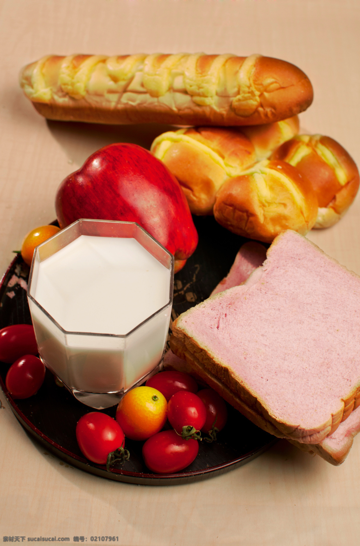 面包 餐饮美食 牛奶 食物 午餐 西餐美食 西红柿 早餐 psd源文件 餐饮素材