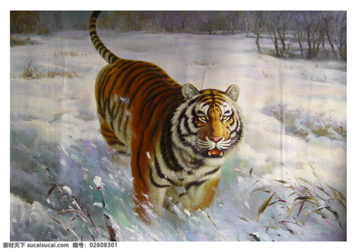 油画 老虎 名画 艺术 绘画 文化艺术 艺术品 世界名画 书画文字