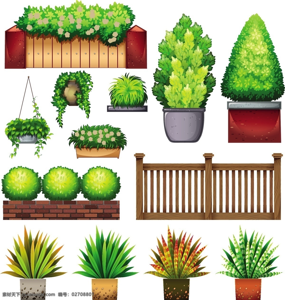 景观 园艺 植物 树木 树叶 矢量 田园 卡通树 绿树 园林 线条 花纹树 树花纹 卡通 可爱 装饰 手绘 植物主题 树木树叶 生物世界 白色