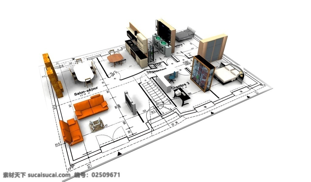 3d设计 3d 房子 模型 立体图 房屋模型 透视图 顶视图