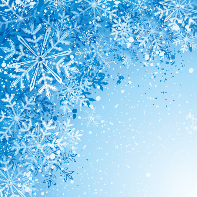 飞舞 蓝色 雪花 背景 矢量 冬季 节日 矢量图 装饰 其他矢量图