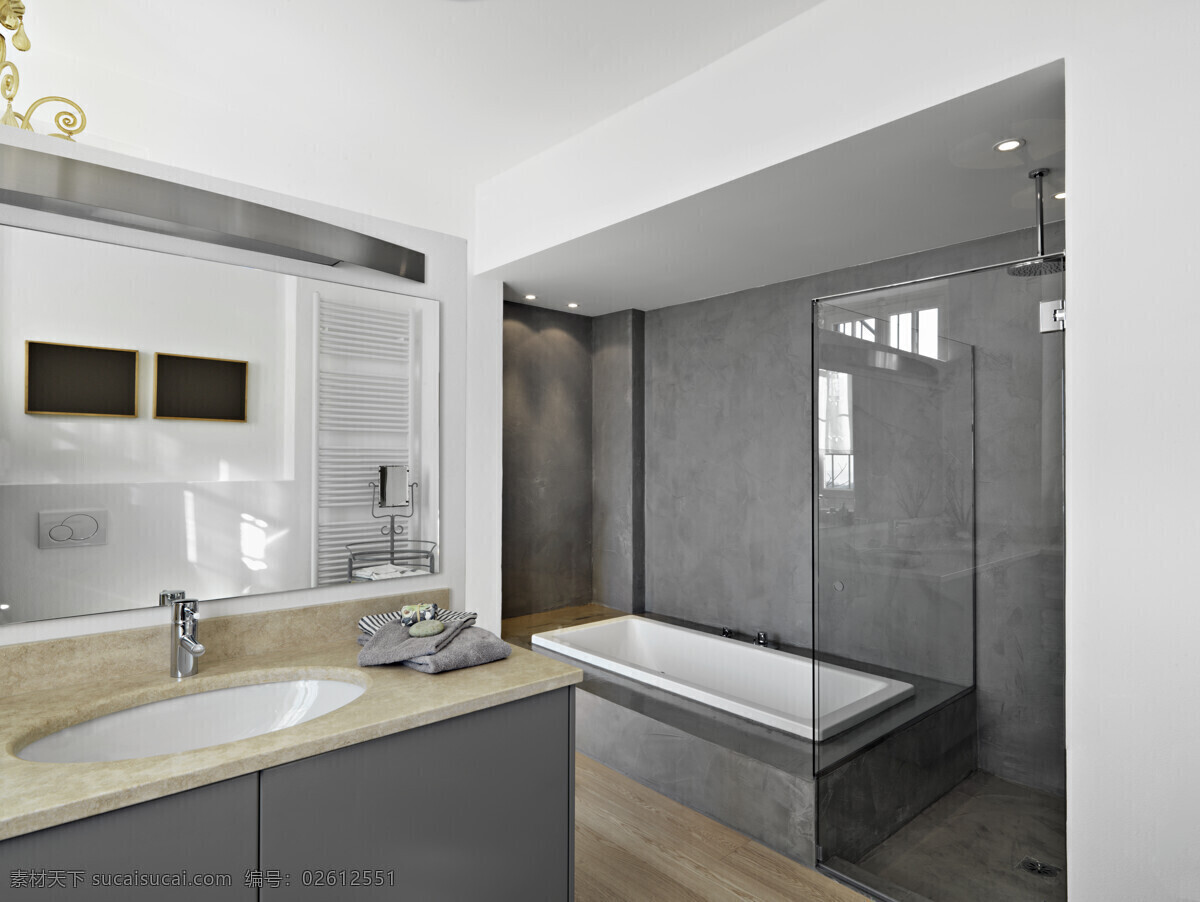 卫生间 洗手台 浴缸 镜子 家居环境 时尚家具 室内设计 环境家居