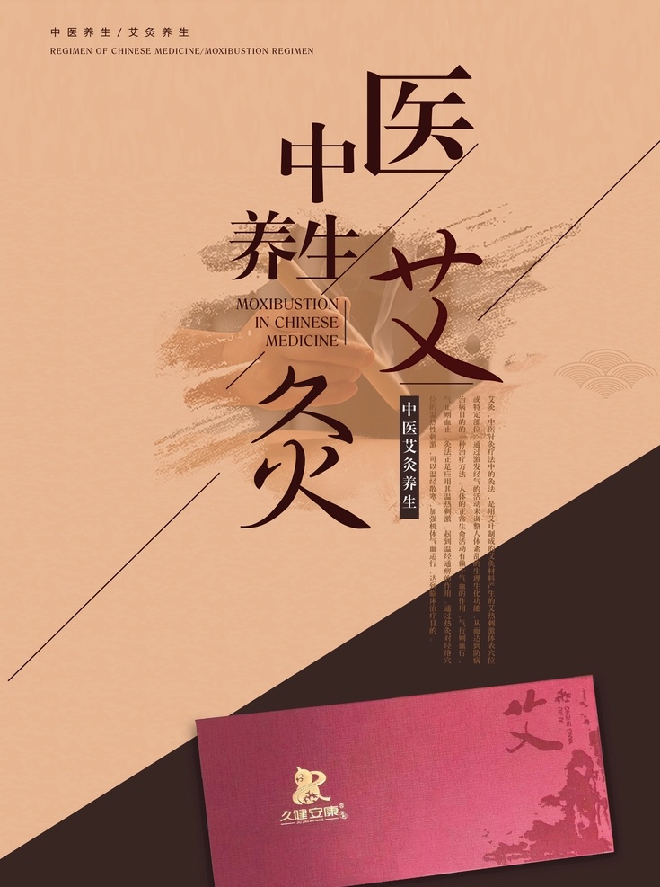 艾灸养生相框 艾灸 养生 宣传 相框 中医养生 展板模板