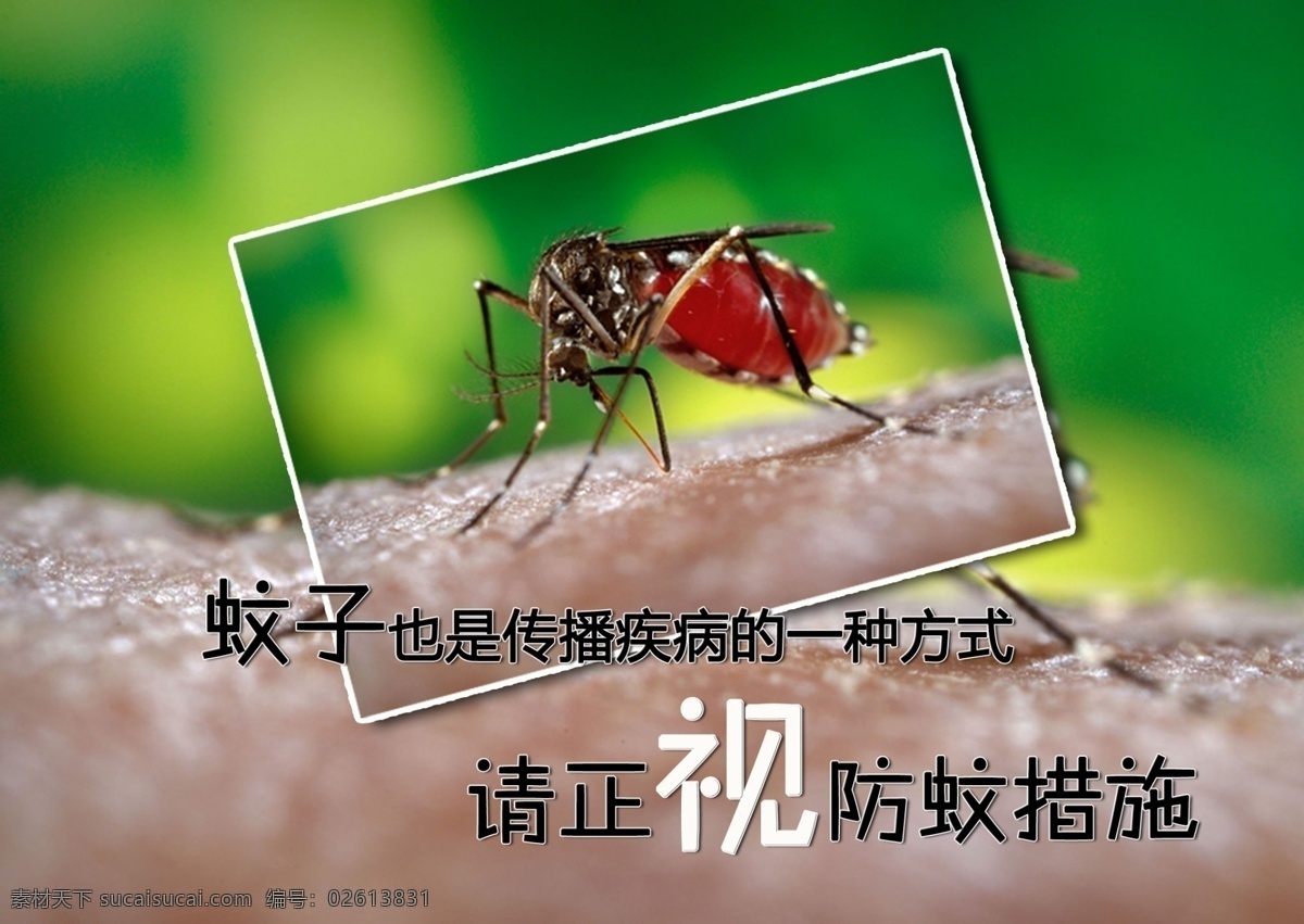 广告设计模板 红色 绿色 其他模版 源文件 防 蚊 公益 广告 模板下载 防蚊公益广告 吸血蚊子 描边 浮雕效果 展板 公益展板设计