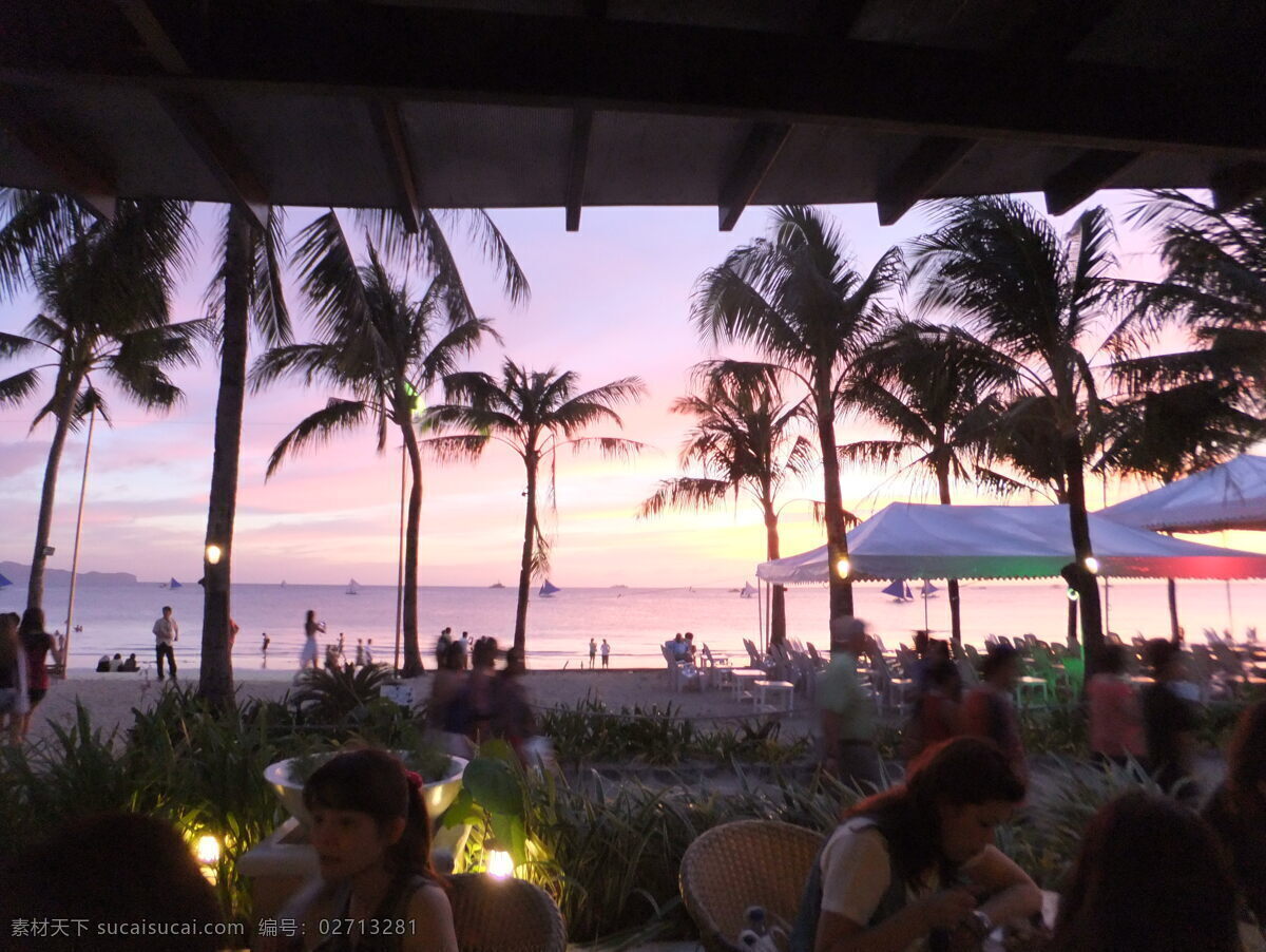 长滩 岛 国外旅游 海水 海滩 旅游摄影 天空 夕阳 椰子树 长滩岛 psd源文件