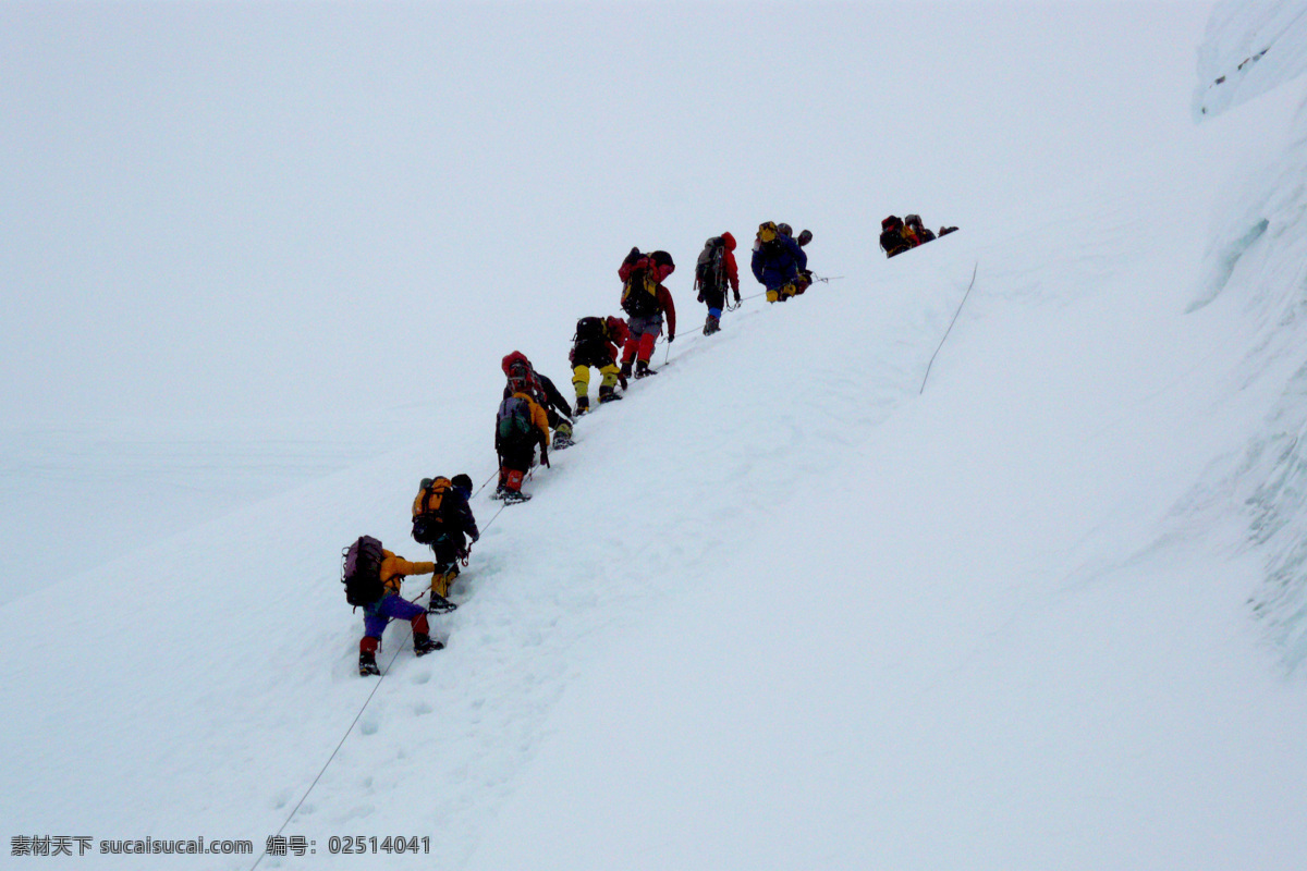 攀登雪山 雪山 攀登 运动 挑战 极限 激情 各色人物 文化艺术 体育运动