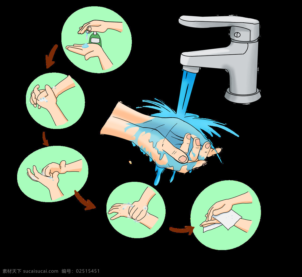 勤洗手漫画 勤洗手 漫画 卡通 手绘 宣传 洗手 讲卫生 动漫动画 动漫人物