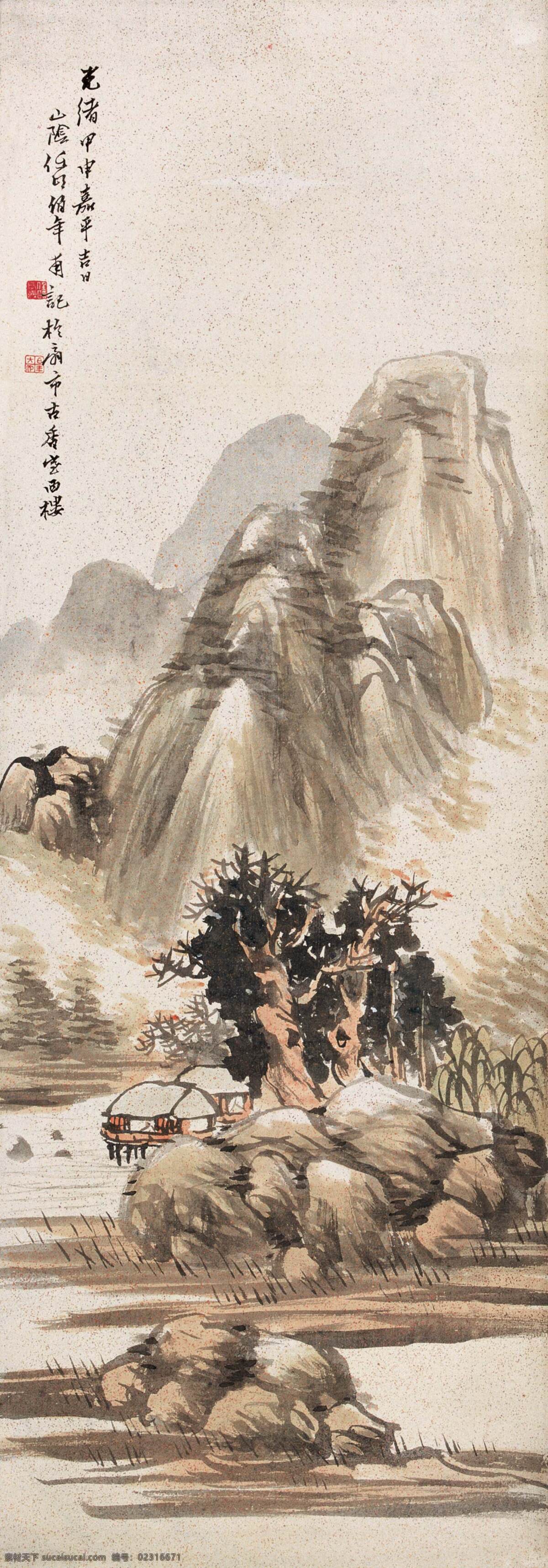 彩墨山水画 房子 风景画 国画 国画山水 河流 绘画 绘画书法 山水画 设计素材 模板下载 中国画 山水国画 写意画 书法 大师作品 写意 写意国画 国画写意 墨迹 水墨画 树木 植物 山峰 山 云雾 奇峰 溪水 小河 木屋 文化艺术 家居装饰素材 山水风景画