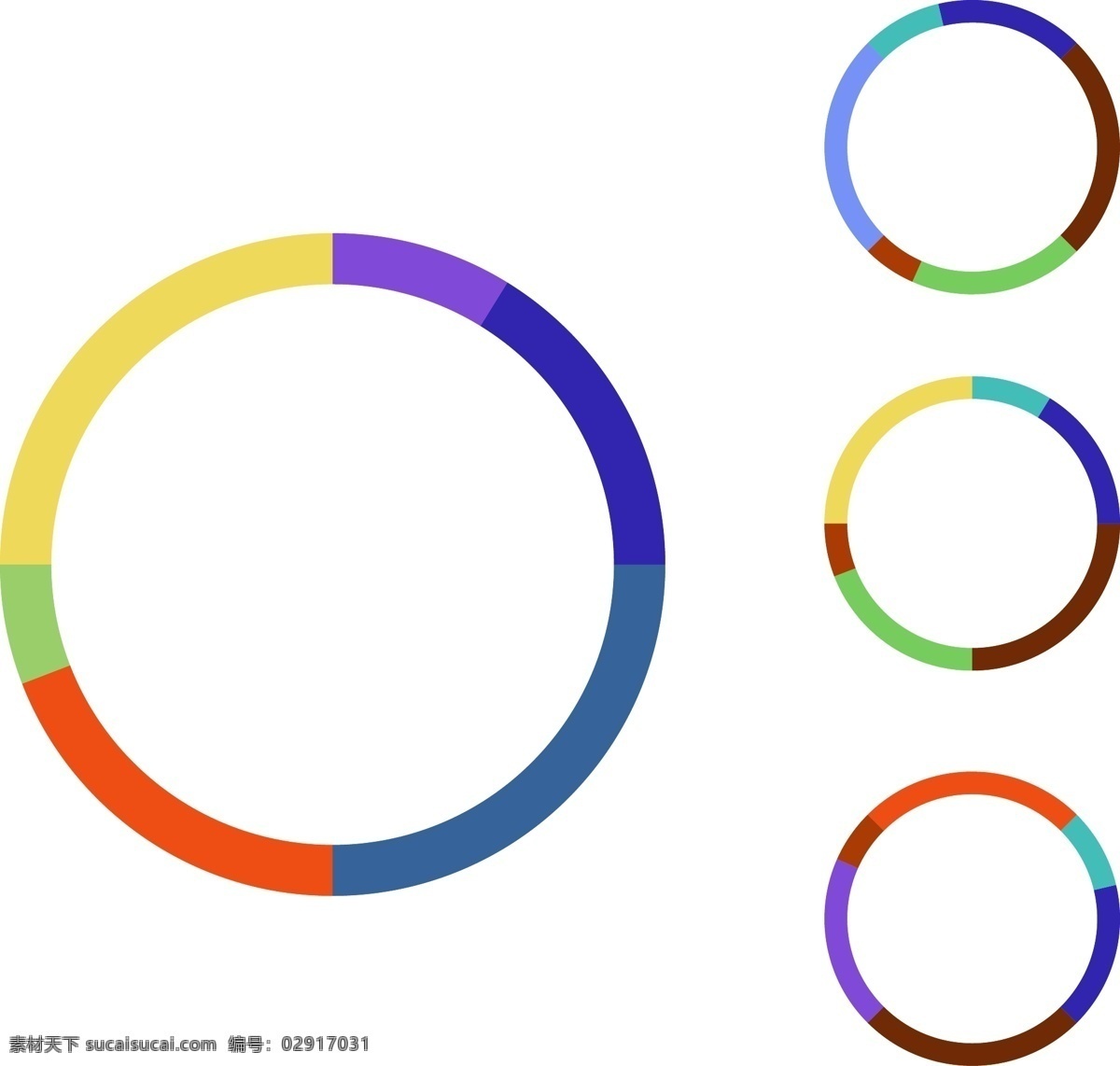 商务 矢量 数据分析 圆环 图 分析 ppt图表 彩色信息图表 图表 饼 箭头 环形图表 科技