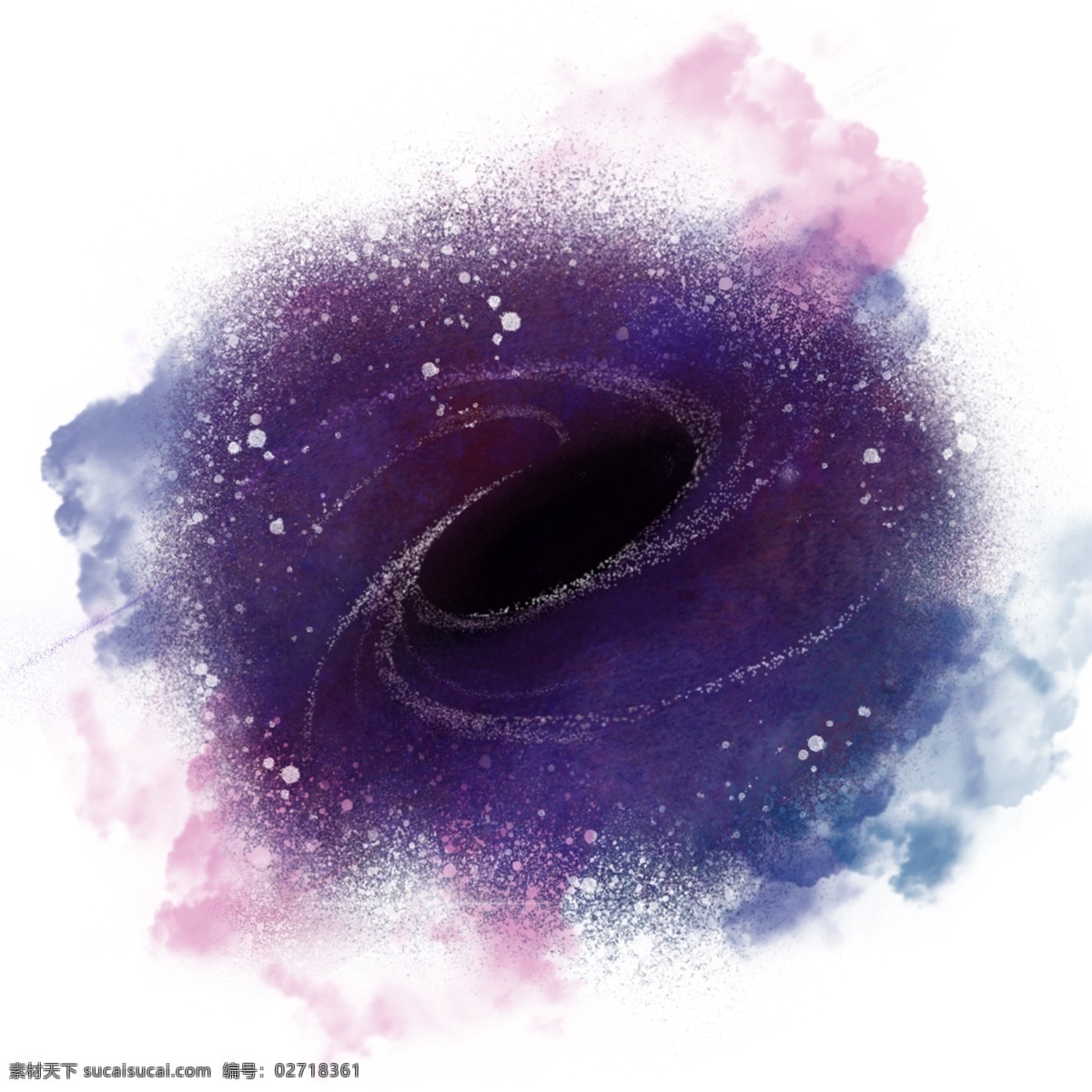 原创 黑洞 写实 风格 元素 星云 星空 喷溅 炫彩