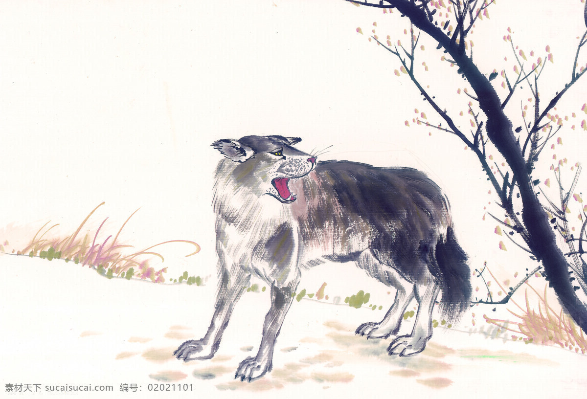中华 艺术 绘画 古画 动物 猴子 鹿 老虎 熊猫 鸭子 中国 古代 传统绘画艺术 美术绘画 名画欣赏 水彩画 水墨画 文化艺术