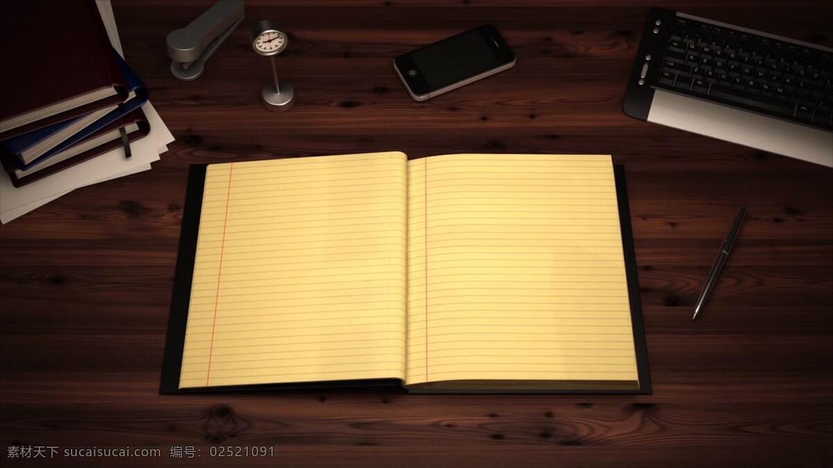 书桌 上 经典 笔记本 手写 内容 展示 ae 模板 翻页 桌面 桌子 书本 写字 翻书 笔记 日记本