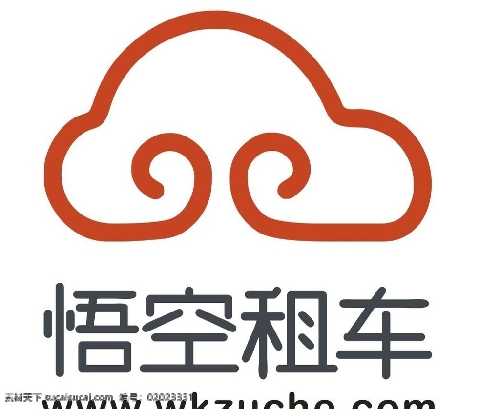 悟空租车 企业标志 标识 几何标志 单色logo 企业文化 标志模板 企业logo 标志图标 企业 logo 标志