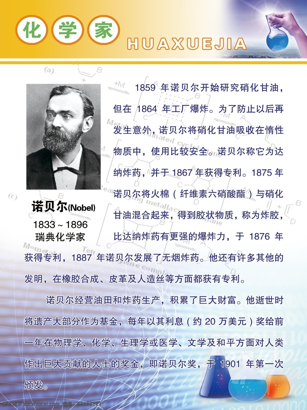 广告设计模板 国外广告设计 化学 诺贝尔 试验 元素 源文件 化学家 展板 模板下载 化学家展板 学家 其他展板设计