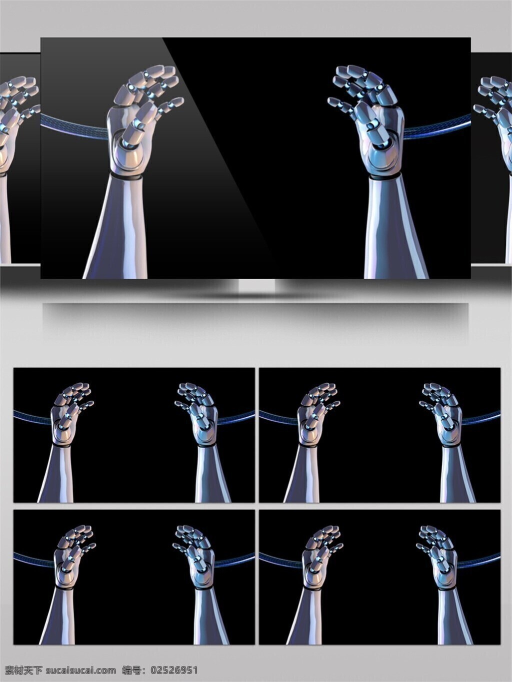 蓝色 科技 感 手部 视频 3d视频素材 特效视频素材 科技感