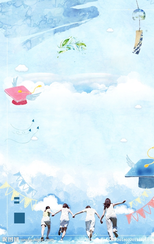 创意 毕业 季 背景 图 创意毕业季 毕业季 海报背景图 毕业帽 友情 生活百科 生活用品