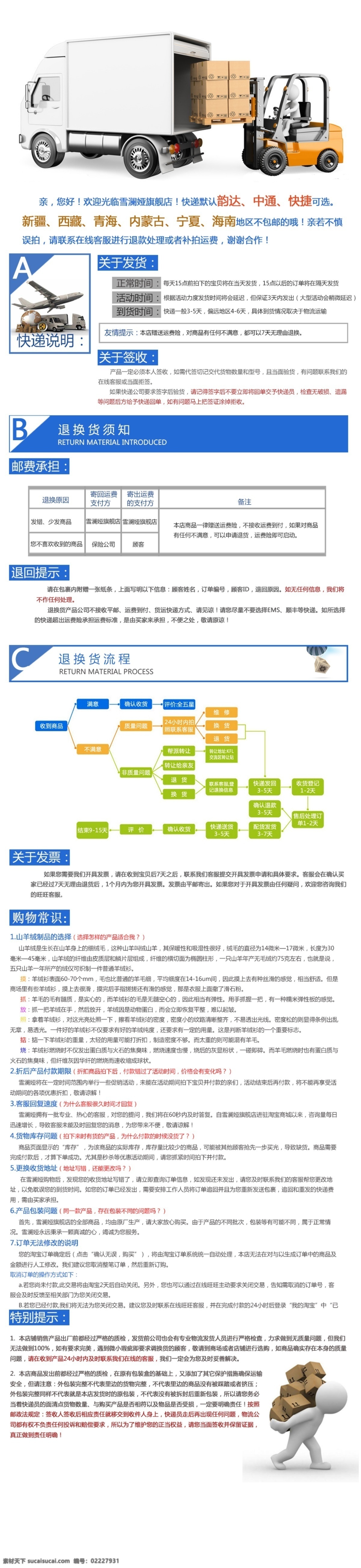 天猫 淘宝 商品 详情 页 顾客 须知 商品详情页 分层 ps 自由 编辑 顾客须知 淘宝素材 店铺