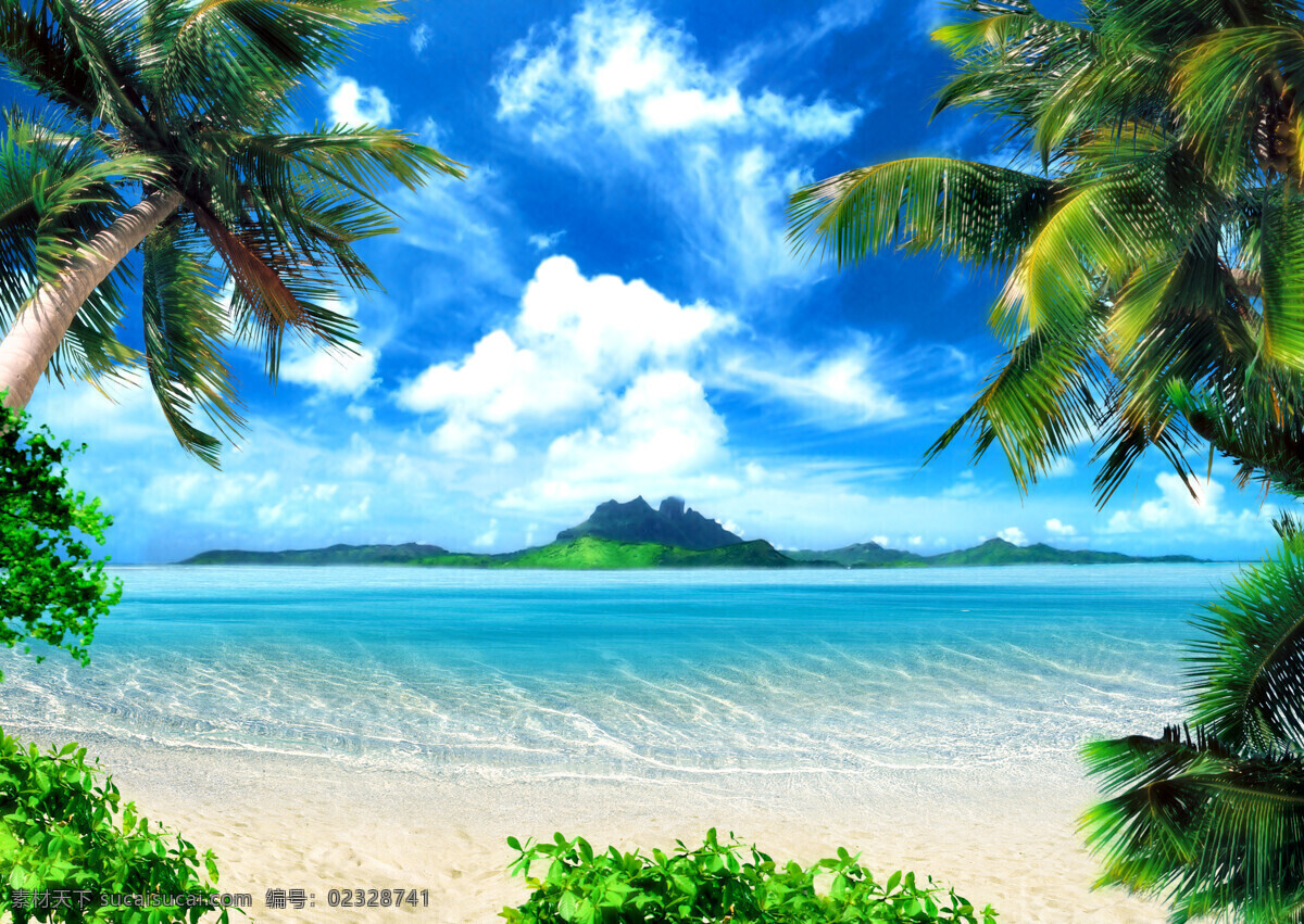 风景摄影 夏天 夏日 海边 夏威夷 海滩 景色 自然美景 美丽风景 自然风景 自然景观 青色 天蓝色