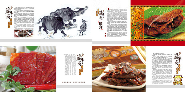 牛肉干 食品 宣传画册 白色