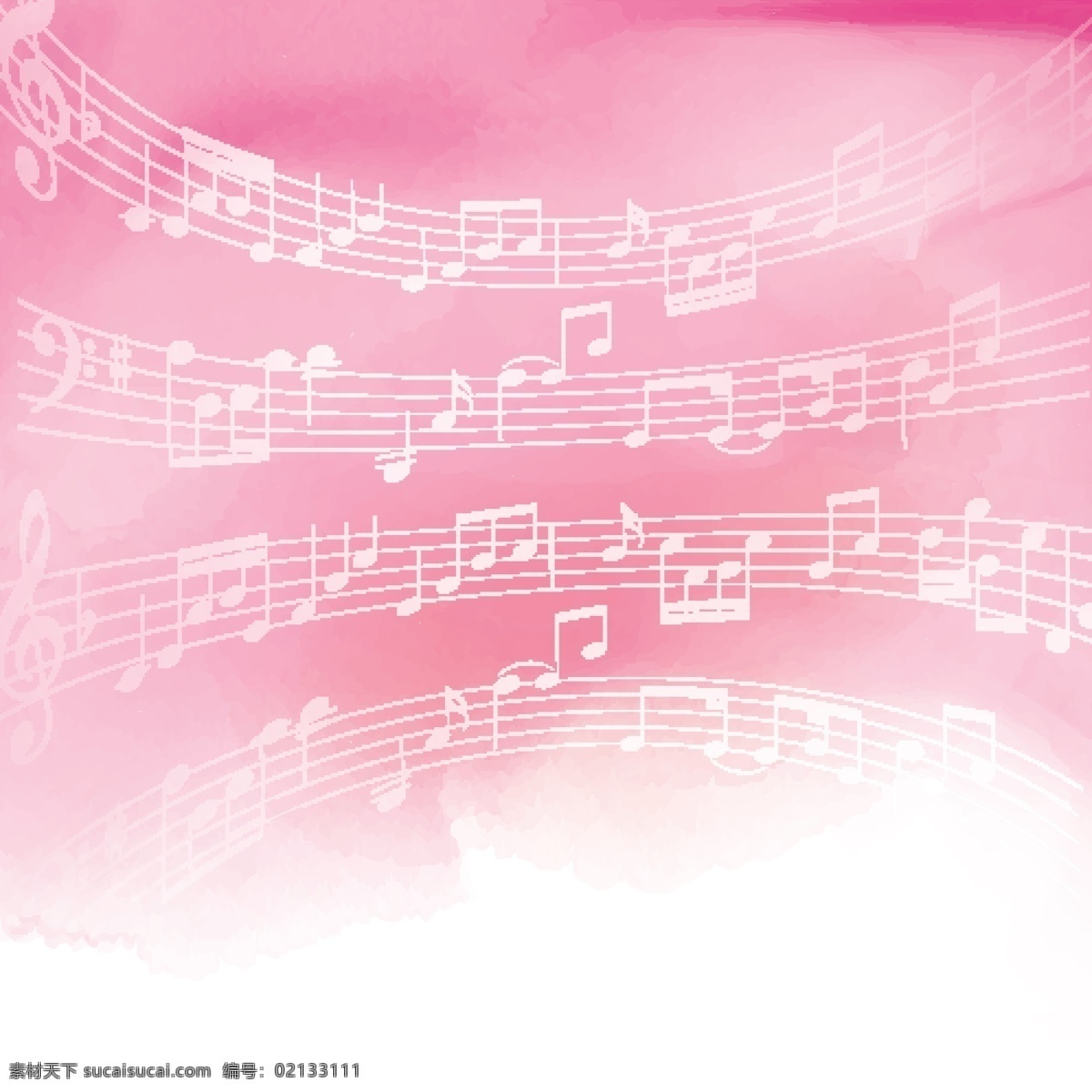 粉红色 水彩 音乐 谱子 背景 粉红色背景 音乐谱子背景 音乐谱子 白色