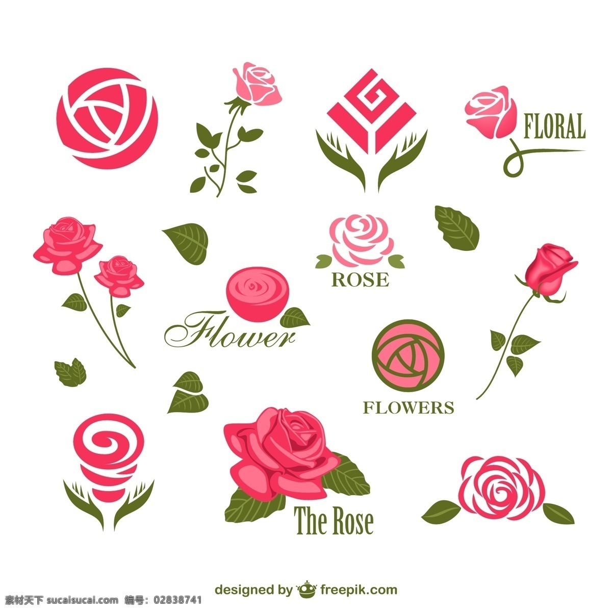 摘要玫瑰标志 标志 花卉 标志设计 玫瑰 粉红色 标识 图形 平面设计 元素 图案 装饰 插图 设计元素 花卉饰品 白色