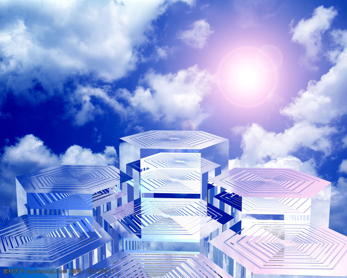 太空数码 数码 太空 球体 蓝色背景 球体队列 水面 梦幻 深邃 光晕 魔方 科幻 背景底纹 底纹边框