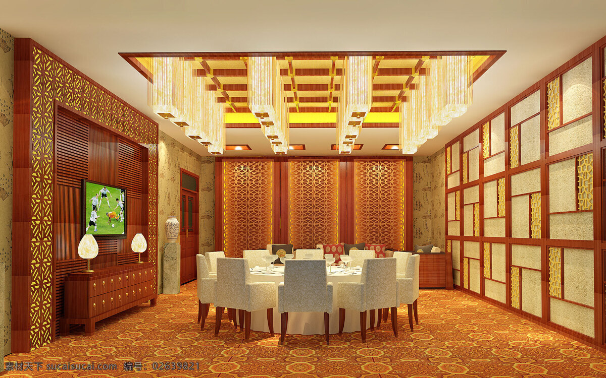 豪华 中式 餐厅 包厢 效果图 阑 惺 讲 吞 嵝 忌 杓 扑 夭 家居装饰素材