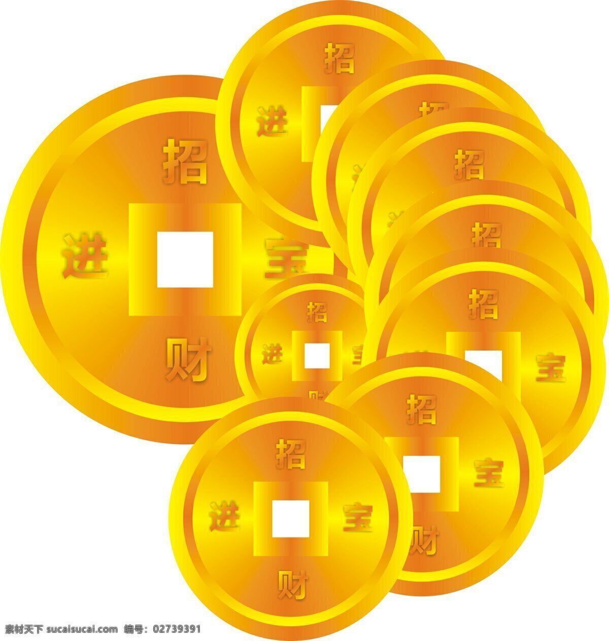 金币 招财进宝 古金币 背景图片