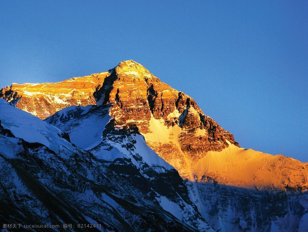 珠穆朗玛峰 珠峰 雪峰 山峰 雪山 无人区 世界屋脊 喜马拉雅 蓝天白云雪山 自然景观 自然风景