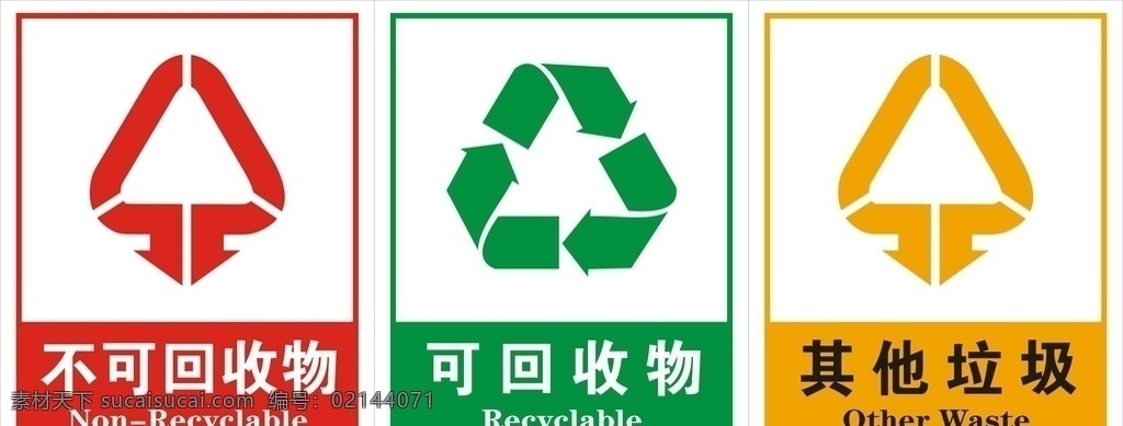 垃圾 分类 标识 垃圾分类 垃圾分类标识 不可回收物 可回收物 垃圾标识
