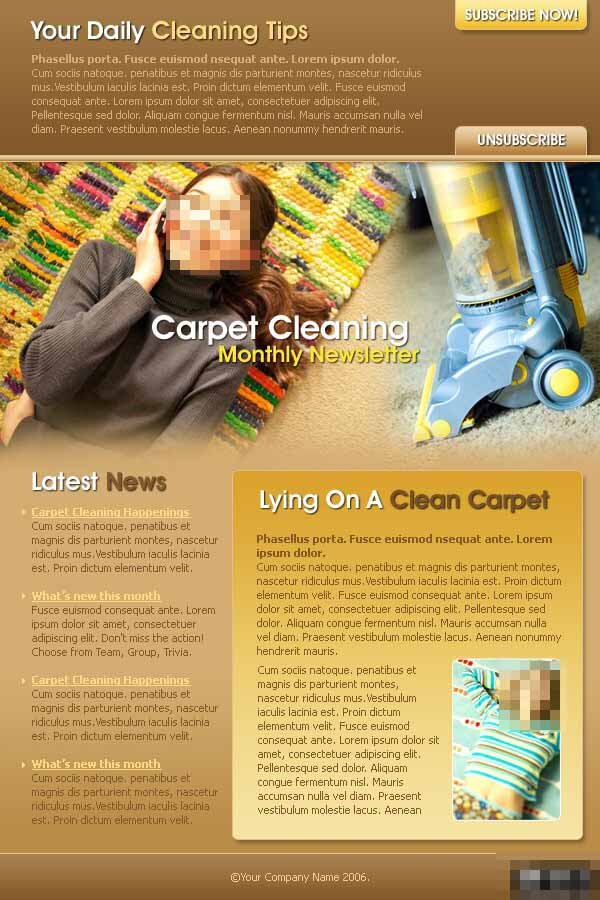地毯 清洁服务 edm 网页模板 服务 欧美风格 清洁 网页素材