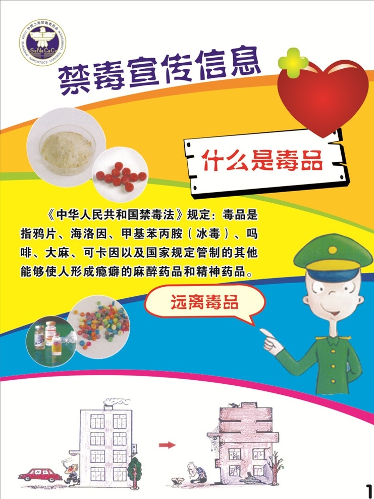 禁毒宣传信息 常见毒品 展板模板 矢量