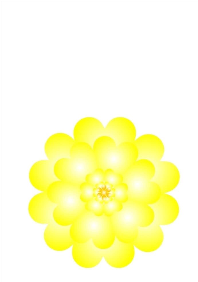 渐变 花朵 圆 黄色 矢量图 精选cdr 3d 立体 炫彩 渐变花朵 图案 颜色 图标 图形高光 底纹 圆形 广泛用于 展示模型 精密模型 室内设计 模型设计 平面设计 模具设计 cdr设计 渐变设计 矢量 贝塞尔描图
