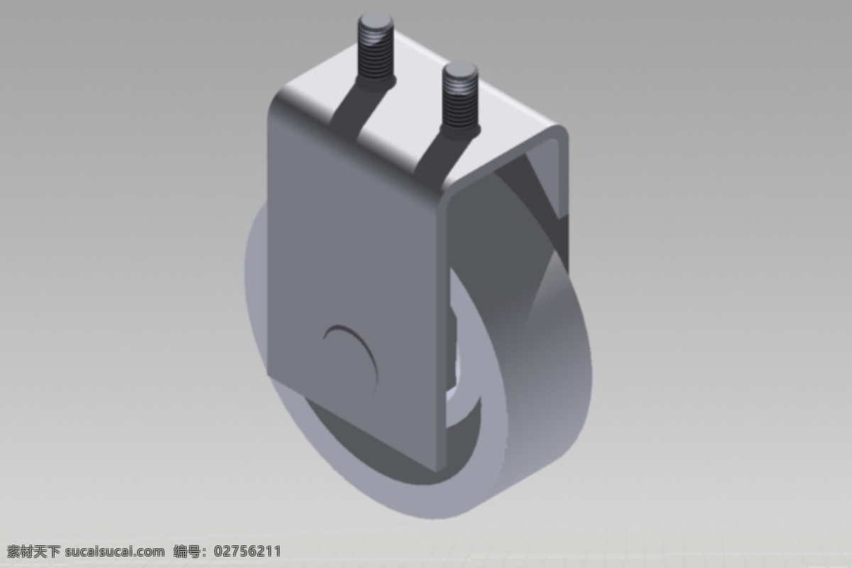 脚轮免费下载 工业设计 机械设计 3d模型素材 建筑模型