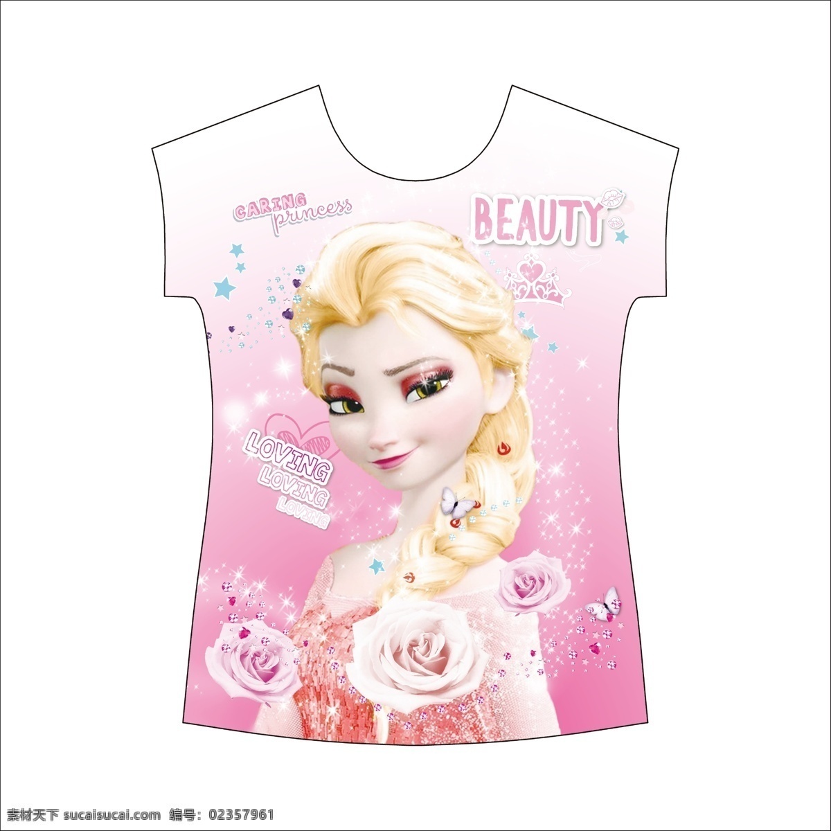冰雪公主 服装上衣 花纹 背景 衣服 t恤女孩 花朵 服装设计 生活百科 生活用品
