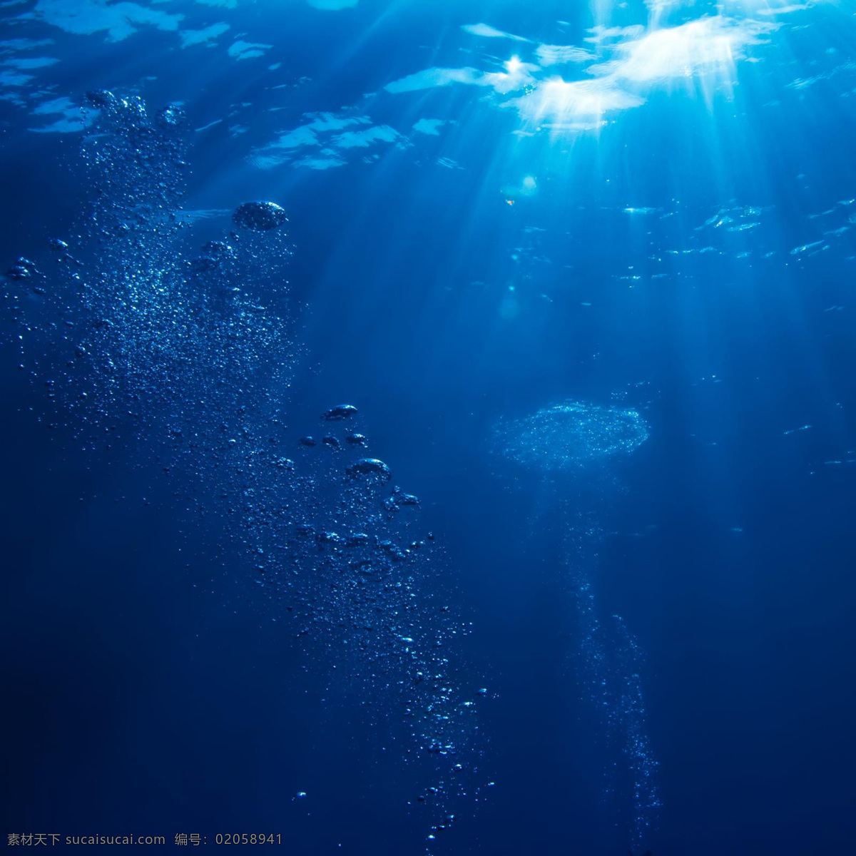 蓝色 大海 阳光 深海 海底世界 深邃海洋 海洋 海底 高清大图 自然景观 自然风景
